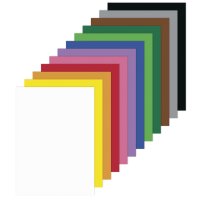 folia Tonkarton, DIN A3, 180 g qm, 12 Farben sortiert