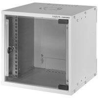 LogiLink 10" Wandgehäuse SoHo, montiert, 9 HE, schwarz
