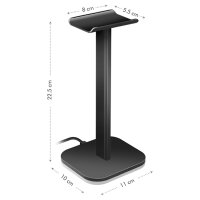 LogiLink, Support pour casque audio, avec lumière...