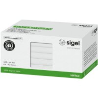 sigel Bloc-notes adhésif, 125 x 75 mm, uni, blanc