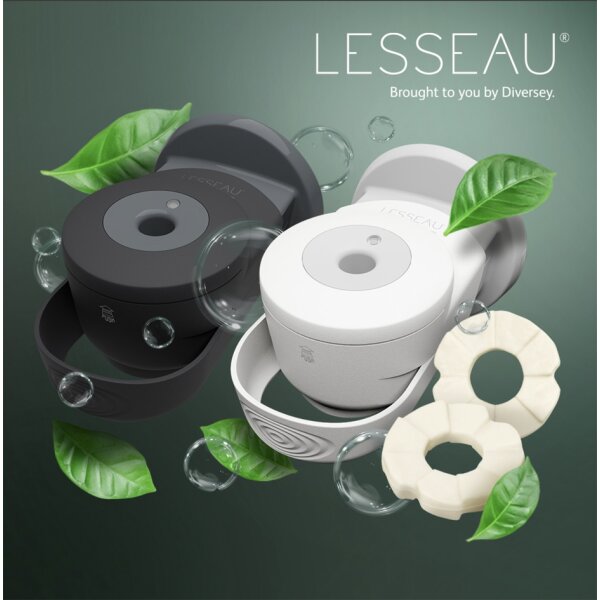 LESSEAU Distributeur manuel pour savon dur, blanc