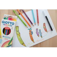 GIOTTO Buntstifte COLORS 3.0, sechseckig, 24er Kartonetui