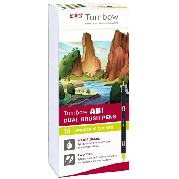 Tombow Doppelfasermaler "ABT DUAL BRUSH PEN", Landschafts-