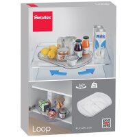 metaltex Plateau tournant Loop, plastique, transparent