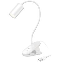 LogiLink Lampe de lecture à LED avec pince, blanc
