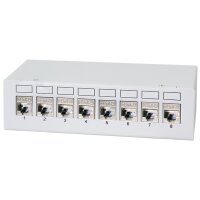 LogiLink Panneau de brassage cat.6A, 12 ports, gris clair