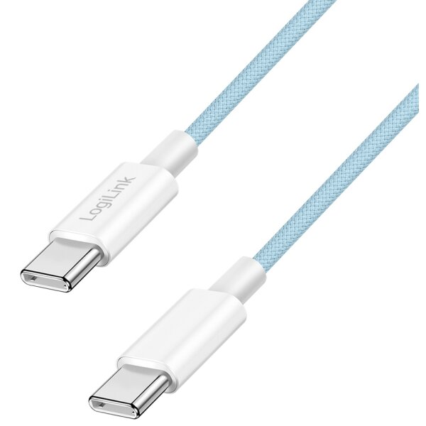 LogiLink C&acirc;ble USB 2.0, USB-C - USB-C, 1,5 m, bleu