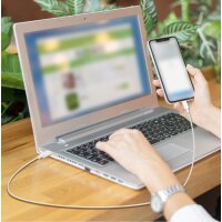 LogiLink Câble USB 2.0, USB-A - USB-C, 0,5 m, blanc