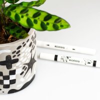 Kores Acrylmarker Duo, 2 Spitzen, schwarz weiss