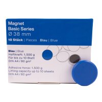 magnetoplan Aimant rond Basic, 32 mm, rouge