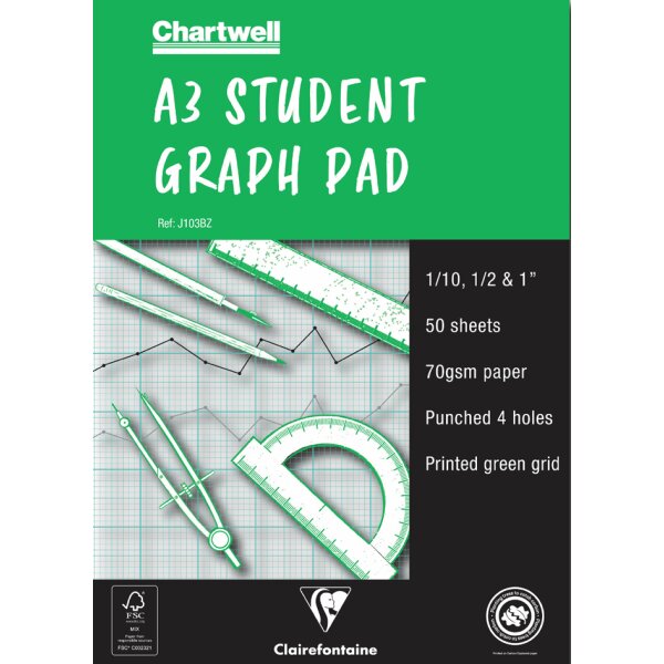 Clairefontaine Millimeterpapier "STUDENT GRAPH PAD", DIN A3