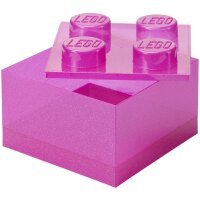 LEGO Aufbewahrungsstein STORAGE BRICK 4 GLITTER, hellviolett