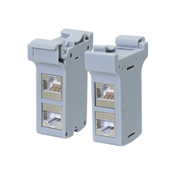 LogiLink Adaptateur pour rail DIN avec 2 coupleurs cat.6A