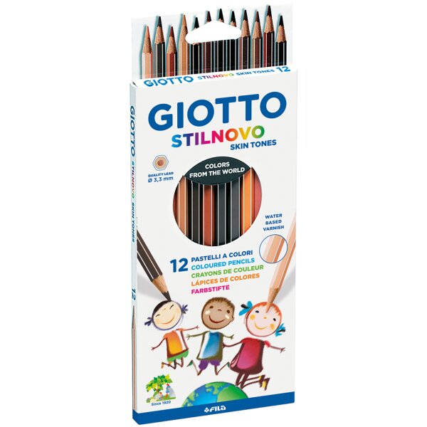 GIOTTO Crayon de couleur STILNOVO SKIN TONES, &eacute;tui de 12