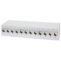 LogiLink Panneau de brassage cat.6A, 8 ports, gris clair