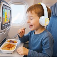 LogiLink BT 5.4 Kinder-Headset MUSIC BUDDIES, hellblau gelb