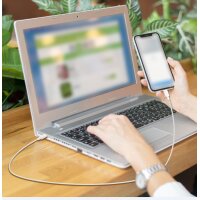 LogiLink Câble USB 2.0, USB-C - USB-C, 1,0 m, blanc