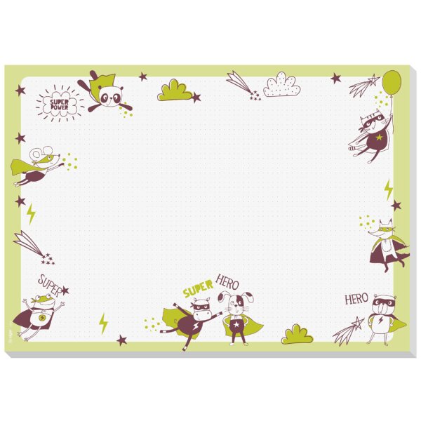 sigel Sous-main bloc papier Little Heroes, 420 x 297 mm
