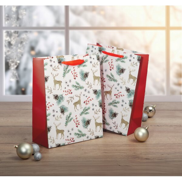 sigel Sac cadeau de No&euml;l Christmas Motifs Watercolor petit
