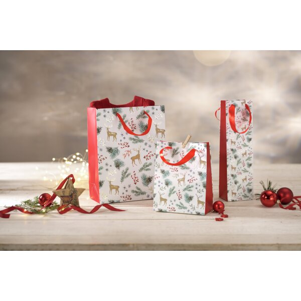 sigel Sac cadeau de No&euml;l Christmas Motifs Watercolor petit