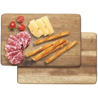 metaltex Vesperbrett, Akazienholz, rechteckig, 2er Set