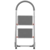 Bradas Stahl-Klappleiter, 2 Stufen, weiss grau