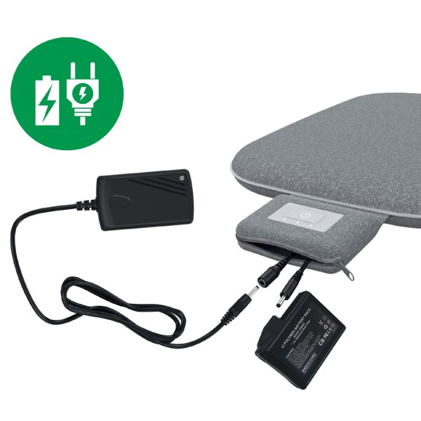 LEITZ Coussin de si&egrave;ge chauffant iComfi, gris