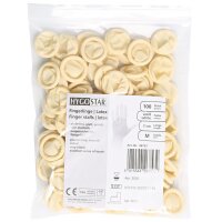 HYGOSTAR Latex-Fingerlinge, puderfrei, weiss, L