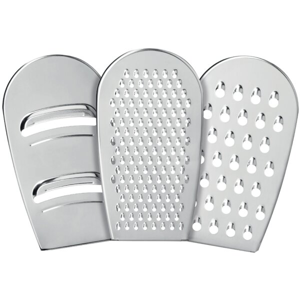 metaltex Universalreibe Trio-Box, 3 Einsätze, grau weiss