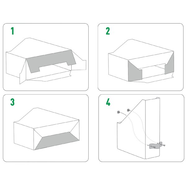 LEITZ Porte-revues Puro, A4, carton, set de 2, beige