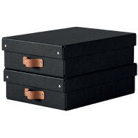 LEITZ Aufbewahrungsbox-Set Puro, Karton, 8 Liter, schwarz