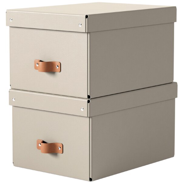 LEITZ Boîte de rangement Puro, carton, 17 L, set de 2, vert