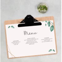 EUROPEL Speisekarten-Klemmbrett, DIN A4, quer, Bambus
