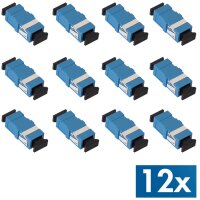 LogiLink LWL Kupplung-Set, 2x SC Simplex, ohne Flansch, blau