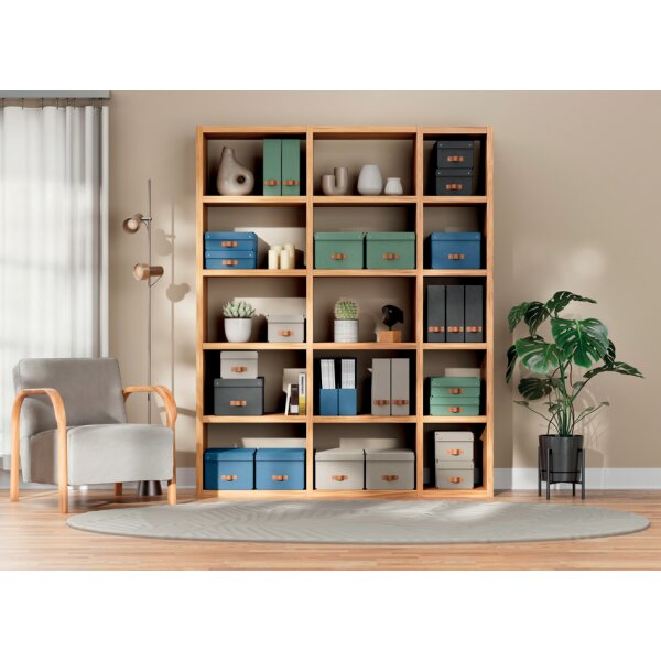 LEITZ Boîte de rangement Puro, carton, 17 L, set de 2, bleu