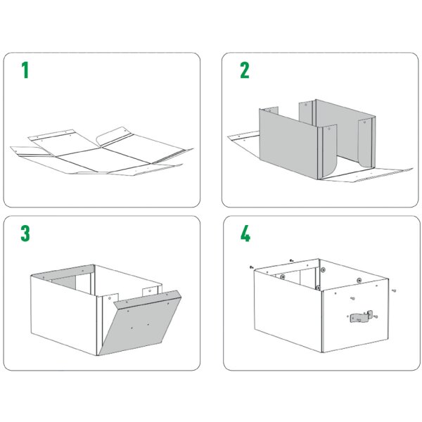 LEITZ Boîte de rangement Puro, carton, 17 L, set de 2, bleu