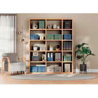 LEITZ Boîte de rangement Puro, carton, 17 L, set de 2, bleu