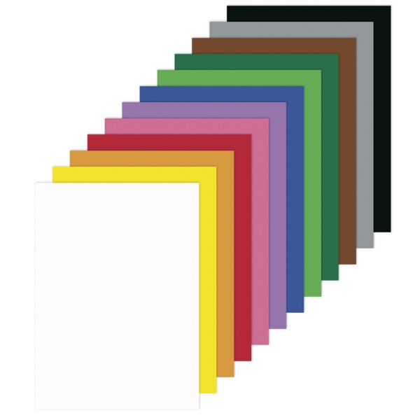 folia Tonkarton, DIN A4, 180 g qm, 12 Farben sortiert