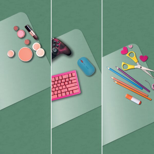 LEITZ Sous-main, 700 x 360 mm, en PVC, transparent