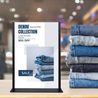 EUROPEL Tischaufsteller, DIN A5, Metall, schwarz