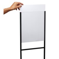 EUROPEL Porte-visuel sur pied, A3, métal, noir