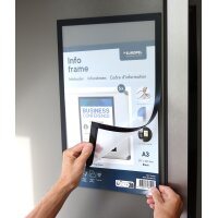 EUROPEL Cadre magnétique, A4, pack de 5, noir