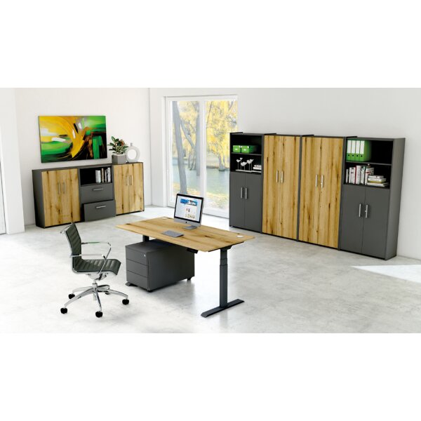 kerkmann Étagère home-like, 3 HC, (B)800 mm, anthracite