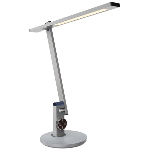 PAPERFLOW Lampe de table &agrave; LED BENTO, socle, argent bross&eacute;