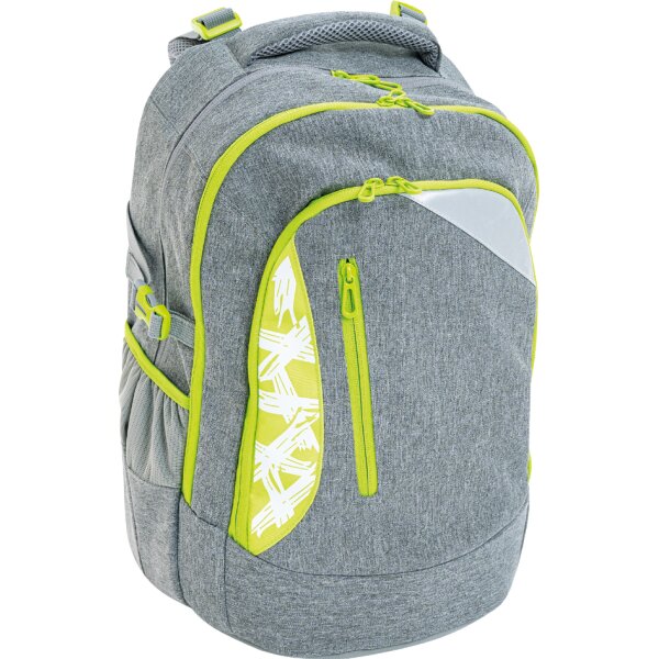EBERHARD FABER Schulrucksack X-Style, grau grün