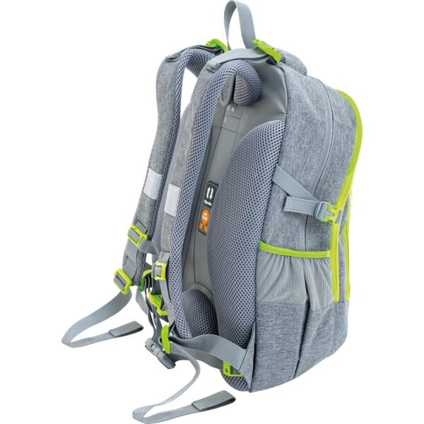 EBERHARD FABER Schulrucksack X-Style, grau grün