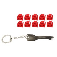 shiverpeaks RJ45-Port Blocker mit Schlüssel, rot