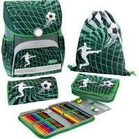 EBERHARD FABER Schulranzen-Set EFAlino Fussball, schwarz...
