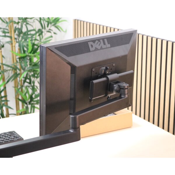 UNiLUX Bras support double écran AXIO, pince, noir