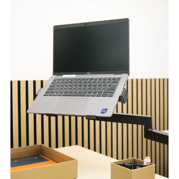 UNiLUX Bras support double écran AXIO, pince, noir